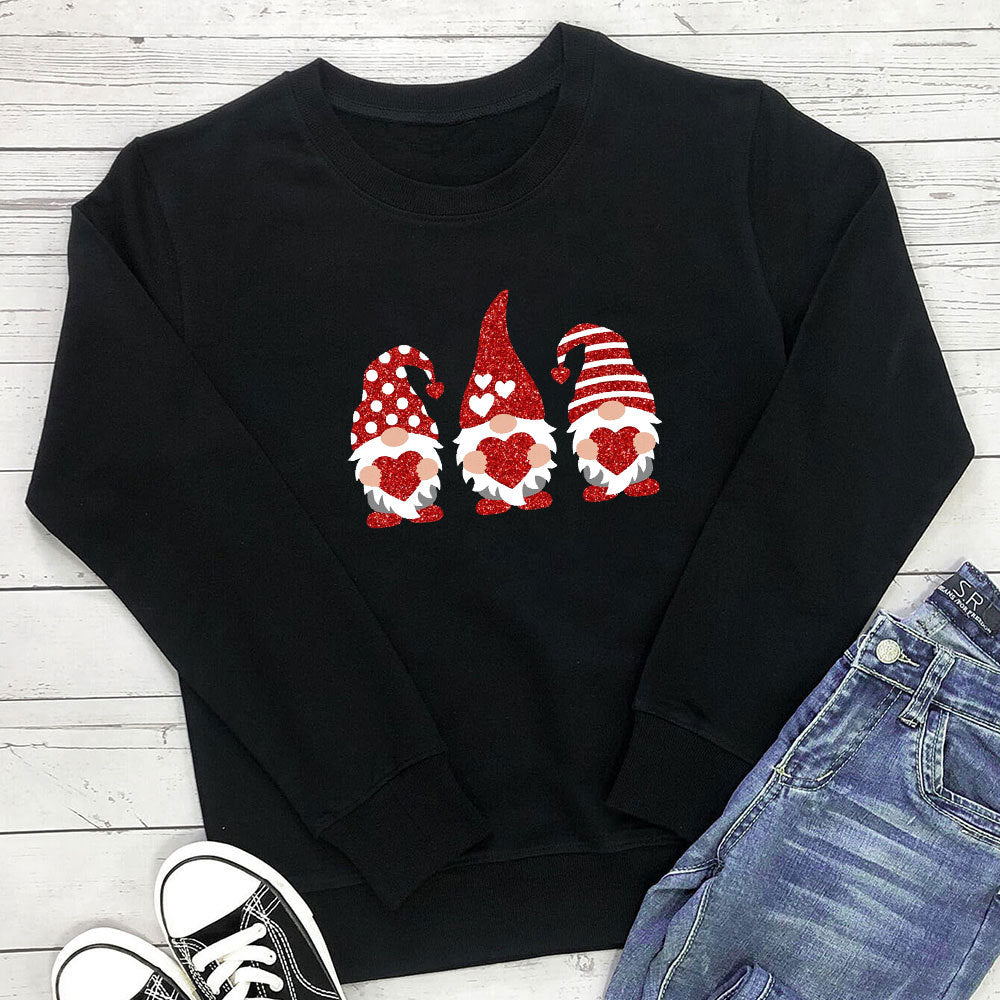 Printed round neck long sleeved sweatshirt