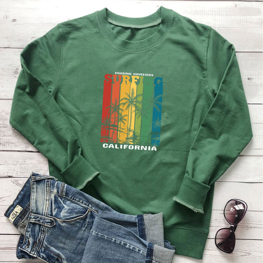 Holiday round neck long sleeved hoodie