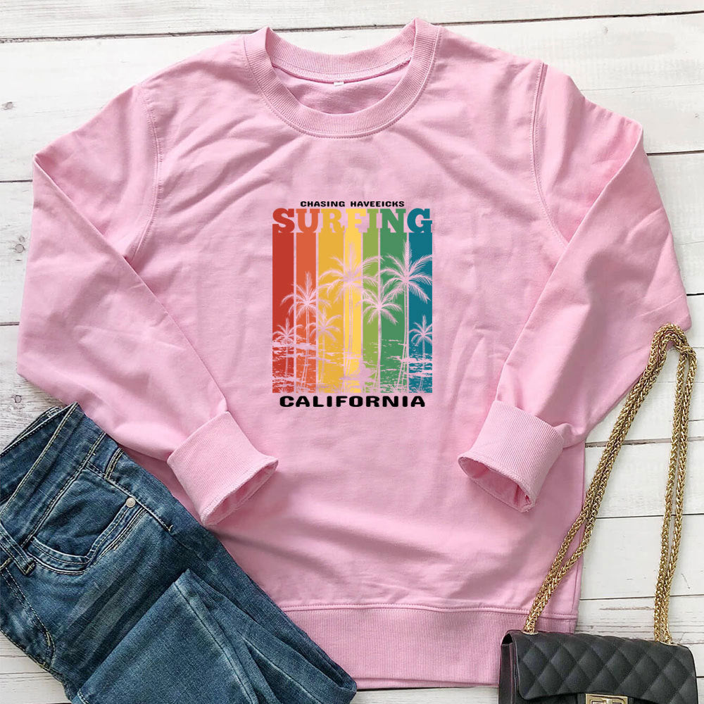 Holiday round neck long sleeved hoodie