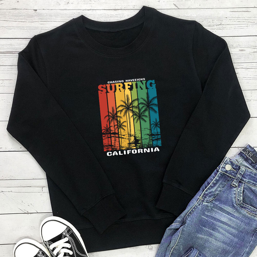 Holiday round neck long sleeved hoodie